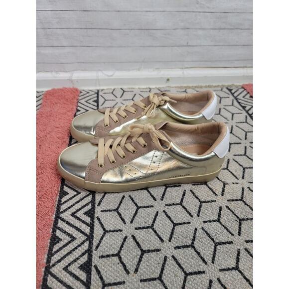 VINTAGE HAVANA THE FUTURE SNEAKERS IN WASHED GOLD, SZ 9 - Picture 5 of 13